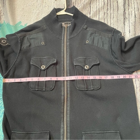 Buckle Black Label Athletic Fit Men’s Sweater Jacket Zip Up Large *Flaw-See Pic* - Picture 12 of 15